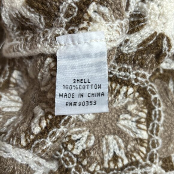 Granny Square Crochet Tank Top Brown Cream Y2K Boho Size S - Picture 8 of 10